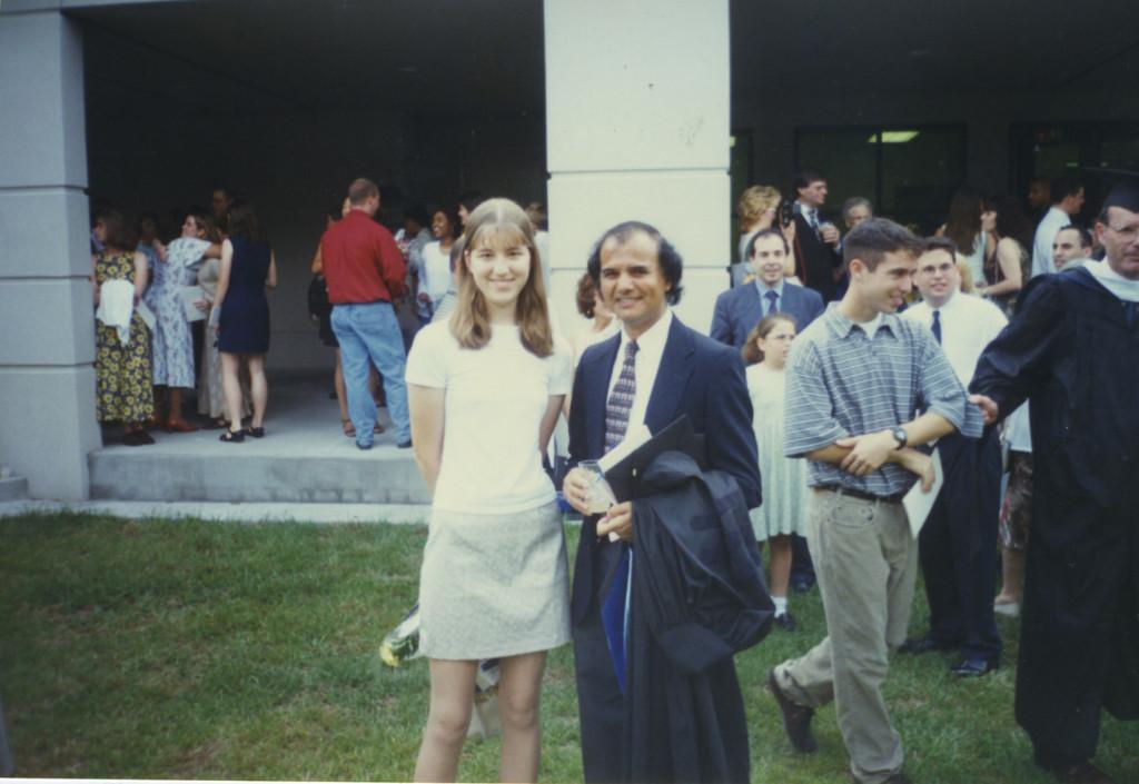 Venketsamy poses with alumna Lane Epps ‘97 at her graduation.