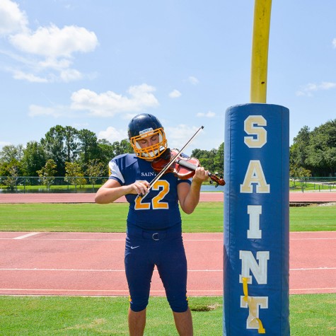 Renaissance Manglardi: Jonathan Manglardi balances playing an instrument and a varsity sport.