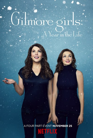 Lauren Graham and Alexis Bledel pose for Gilmore Girls: A Year in the Life poster