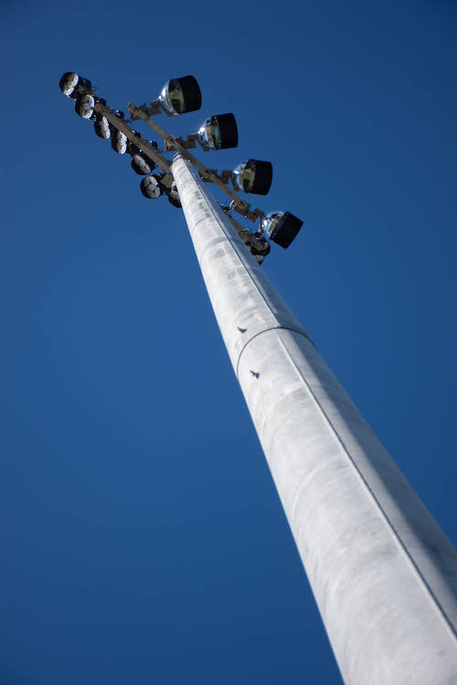 New lights on Hubbard Field were installed recently, replacing the old ones that had been there since the field was first built.