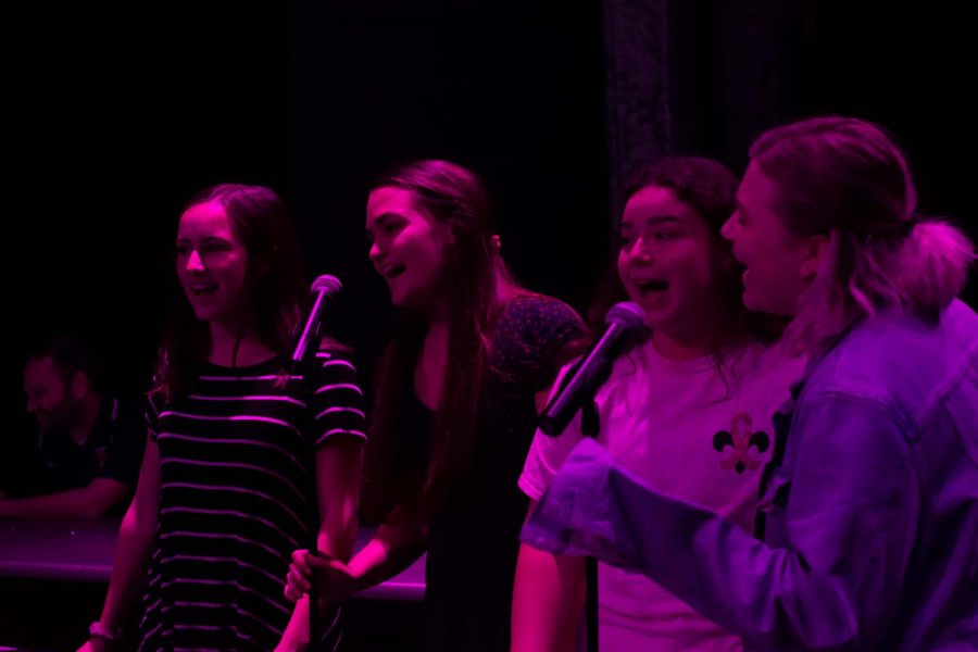 A group of students sang TLCs No Scrubs at TPS Singz.