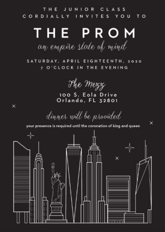 The Original Prom Invitation for 2020 Prom. Courtesy of Ellie Watson