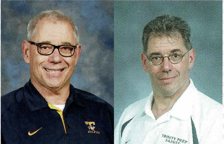 Stewart pictured in his last year(2020) and first year(2005) teaching at Trinity. Stewart gives a token of advice to students: “Leave the world a better place than when you walked into it. Not what are you doing for yourself, but what are you doing for others.”