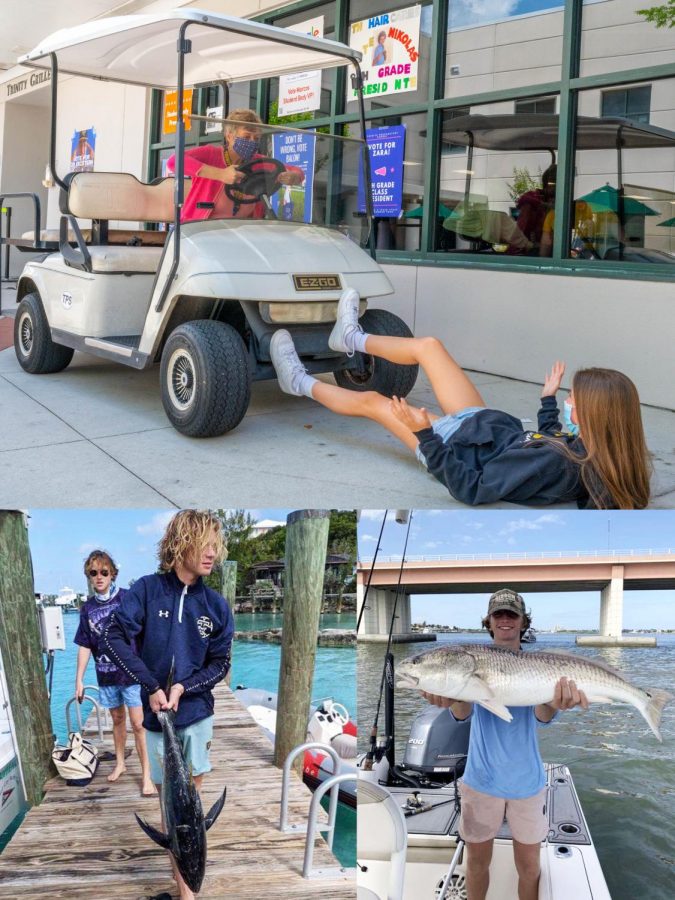 Top: Dr. Dryden just cant shake her addiction to cutting kids off in her golf cart, leading to dangerous consquences,
Bottom: the boys ????’.” show off their addiction to posting dead fish on instagram.