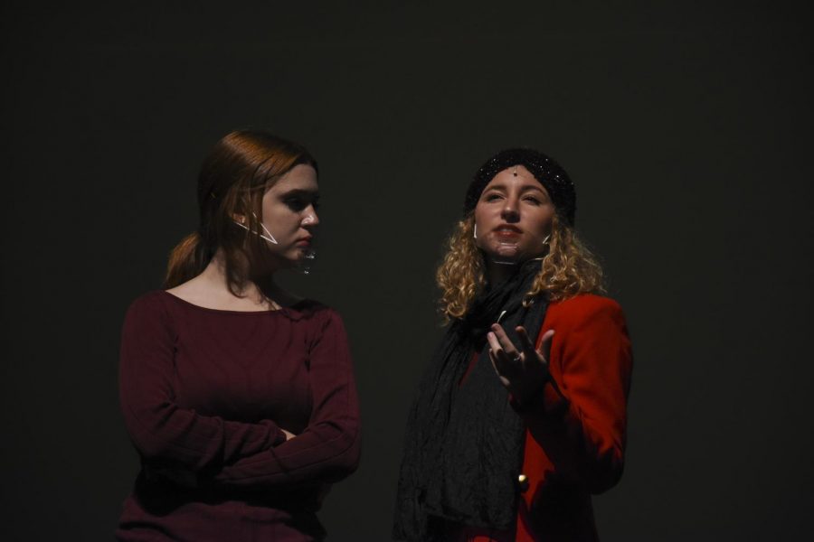 Junior Laila Mahler and Senior Layla Kaplan performed in the upper school play Women Playing Hamlet: A Comedy. Mahler took on the lead as the role Jessica and Kaplan played Gwen, an unorthodox acting coach.