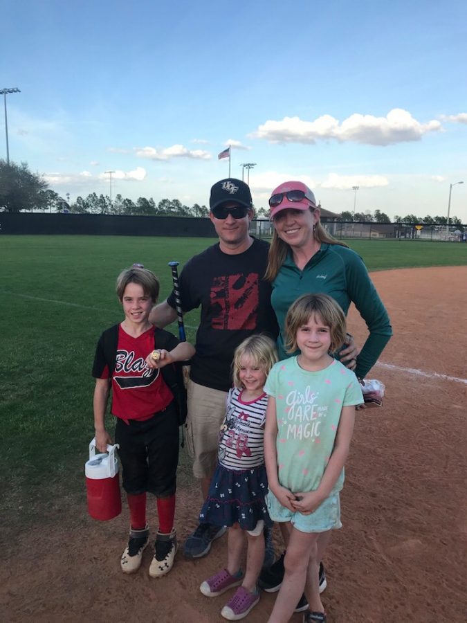 Kozma+at+her+daughters+softball+tournament.+
