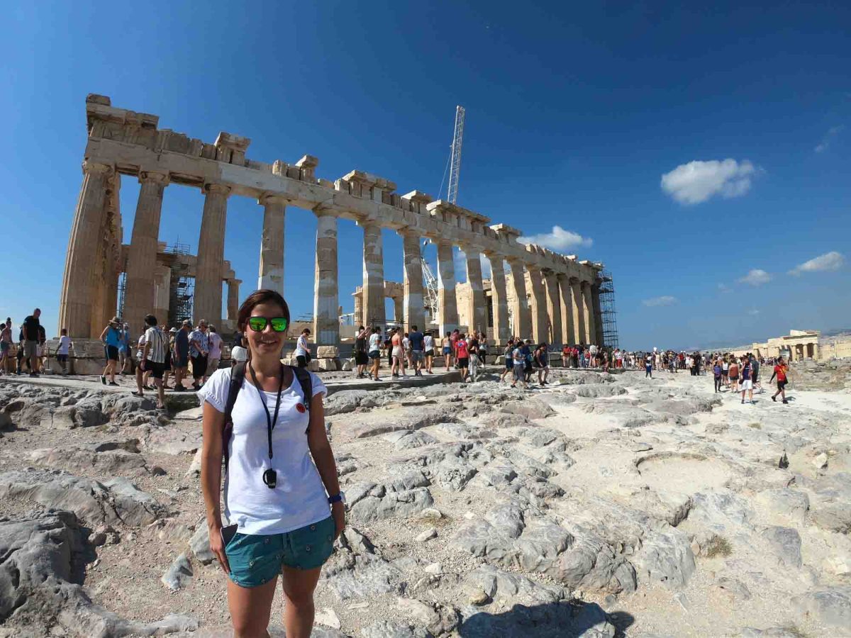 Morales in Athens, Greece at the Acropolis during the summer of 2019.