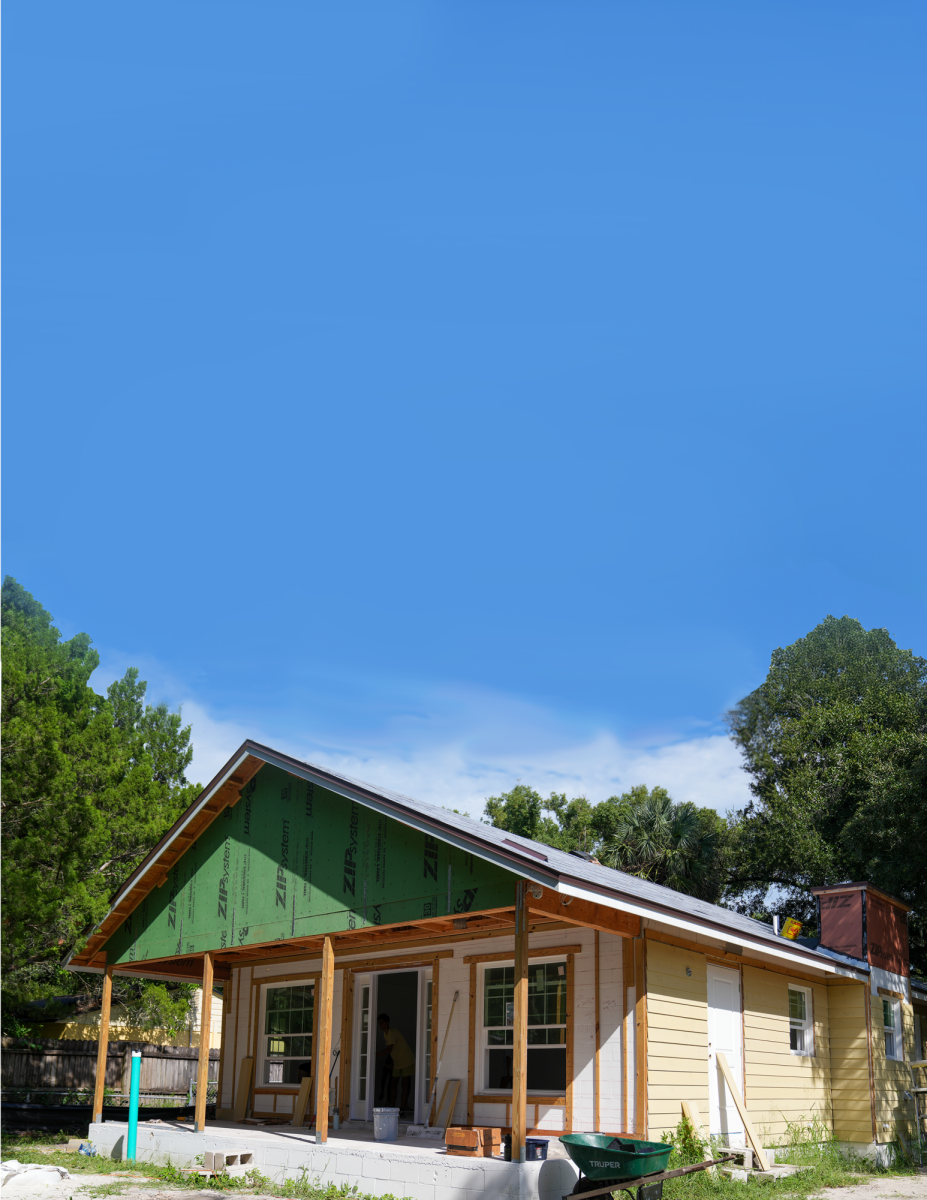 Habitat for Humanity, with the help of volunteers, works on the Winter Park house until its completion at the end of the year.