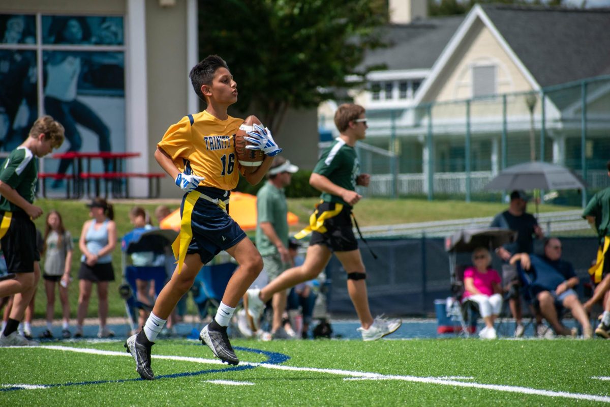 Seventh grader Avi Verma played in a flag football game on Oct. 5 at Windemere Prep. 