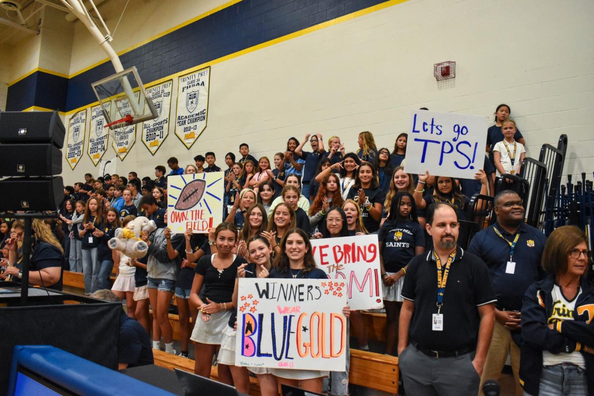 On Sept. 5, Trinity held its first pep rally of the year to uplift school-wide camaraderie and excitement for fall sports.