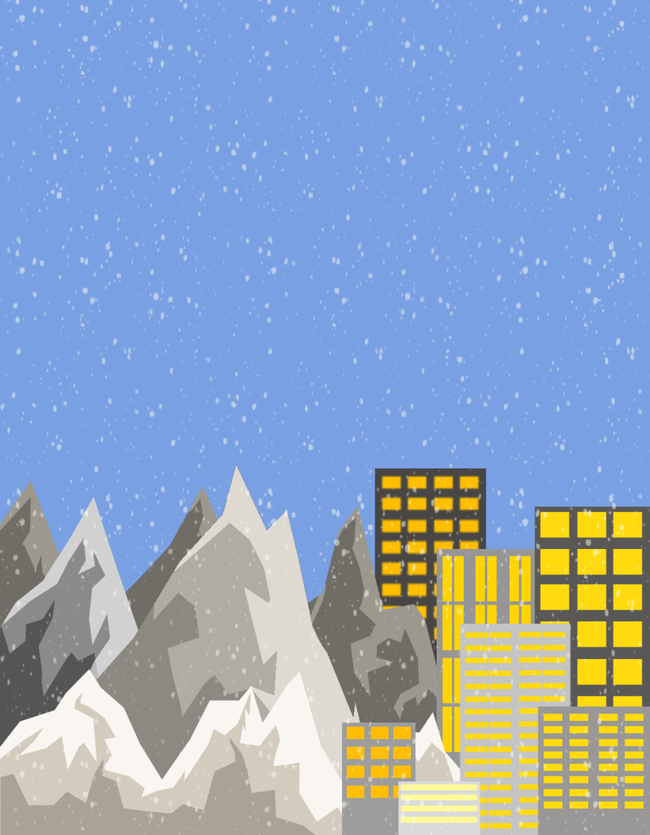 Catalina mountains and city