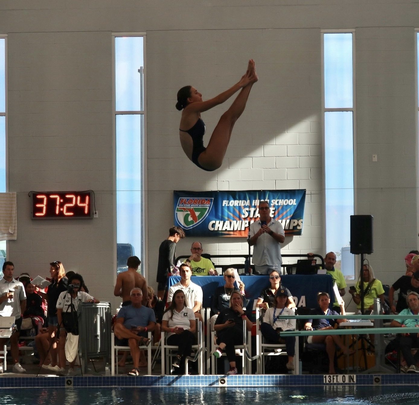 On Nov. 8, Junior Sarah Willoughby competed at the Florida High School State Championships swim and dive meet. She was ranked 11th place in diving.